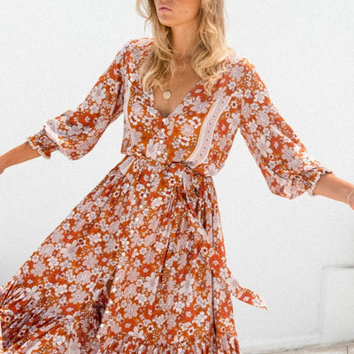 Before Sunrise Duster Gown - Amber