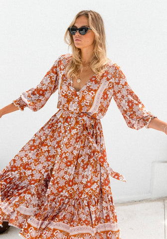 Before Sunrise Duster Gown - Amber